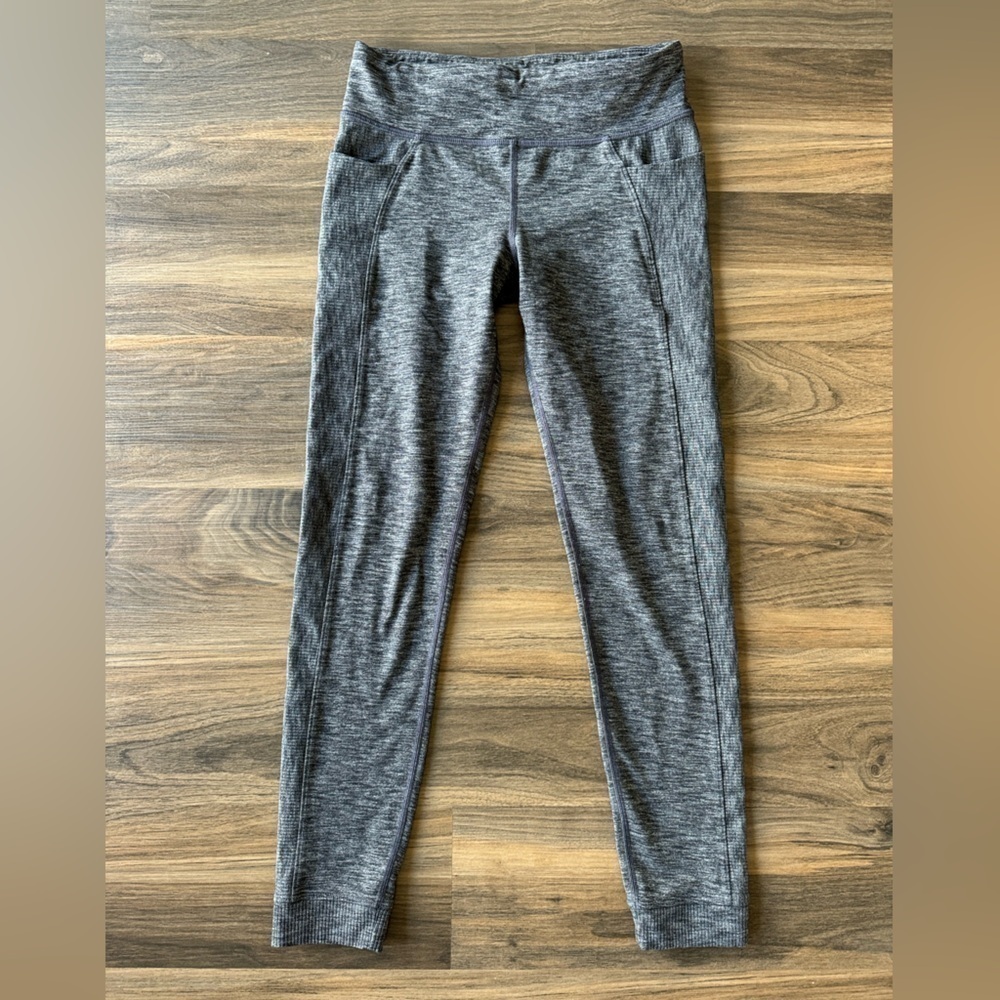 ATHLETA GIRL SCHOOL DAY RIBBED TIGHT BLACK HEATHER sz 16 XXL